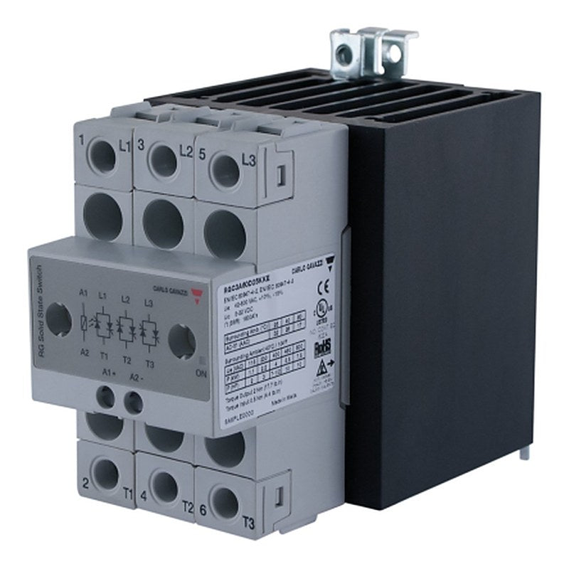Carlo Gavazzi RGC3 Series Solid State Relay, 25 A Load, DIN Rail, Panel Mount Mount, 600 V ac Load, 32V dc Control