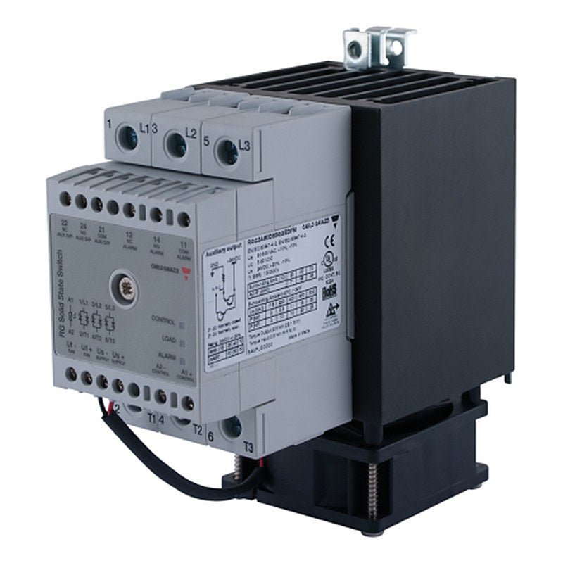 Carlo Gavazzi RGC3 Series Solid State Relay, 25 A Load, DIN Rail, Panel Mount Mount, 600 V ac Load, 32V dc Control