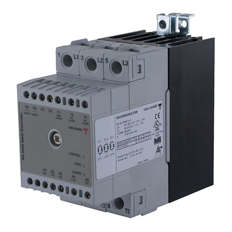 Carlo Gavazzi RGC3P Series Solid State Relay, 20 A Load, DIN Rail Mount, 660 V ac Load, 32V dc Control