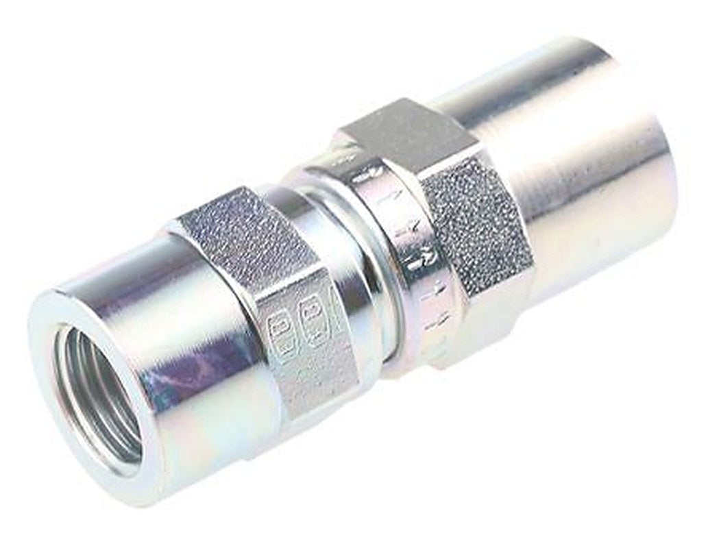 Parker Zinc Plated Steel In Line Mount Mounting, Hydraulic Check Valve, RHDI1/4CF, G, 8m/s, 1 bar Cracking Pressure