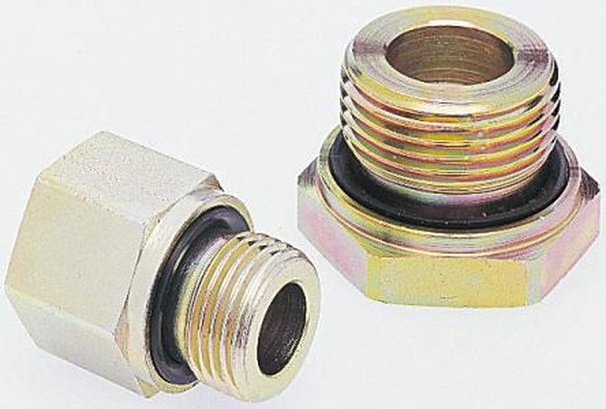 Parker RI3/4EDX1CF Hydraulic Straight Threaded Reducer Male G, Steel, 0.75 in Hose ID