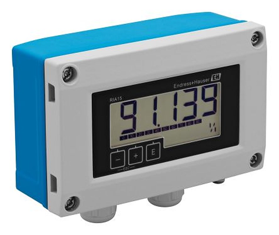 Endress+Hauser RIA15 LCD Digital Panel Multifunction Meter, 45 mm x 92 mm