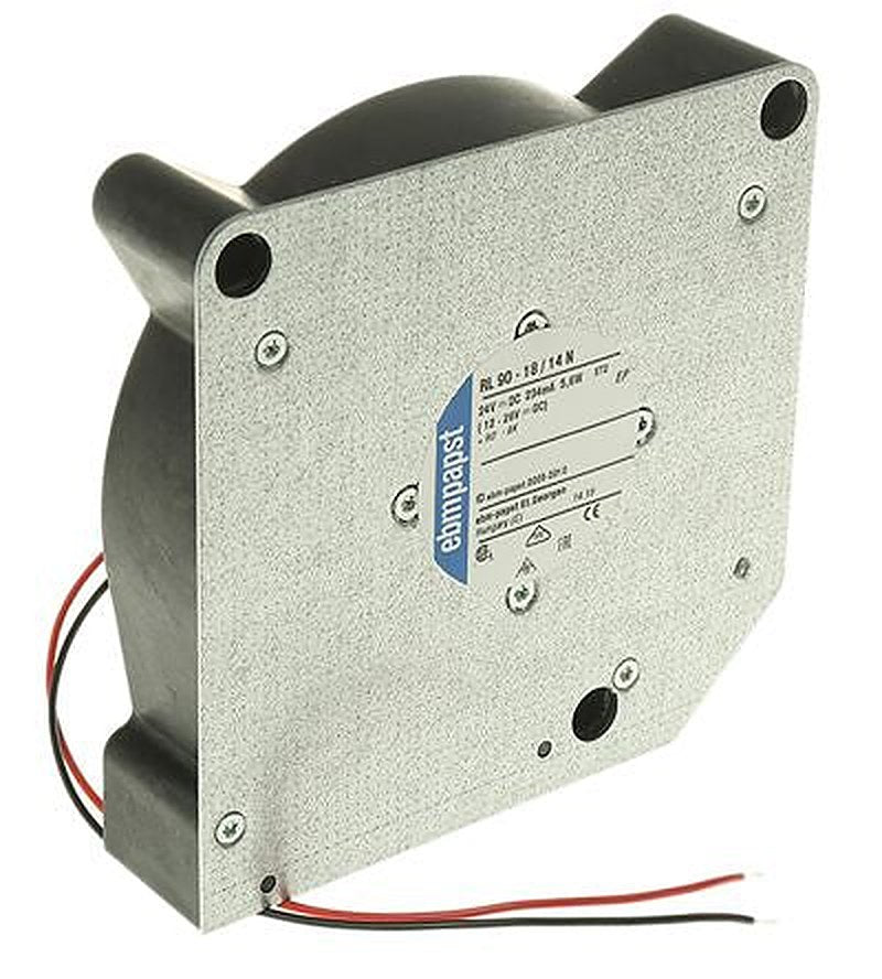 ebm-papst RL 90 N Series Centrifugal Centrifugal Fan, 24V dc, 40 m³/h, DC Operation 120.6 mm x 120.6mm x 37.3 mm