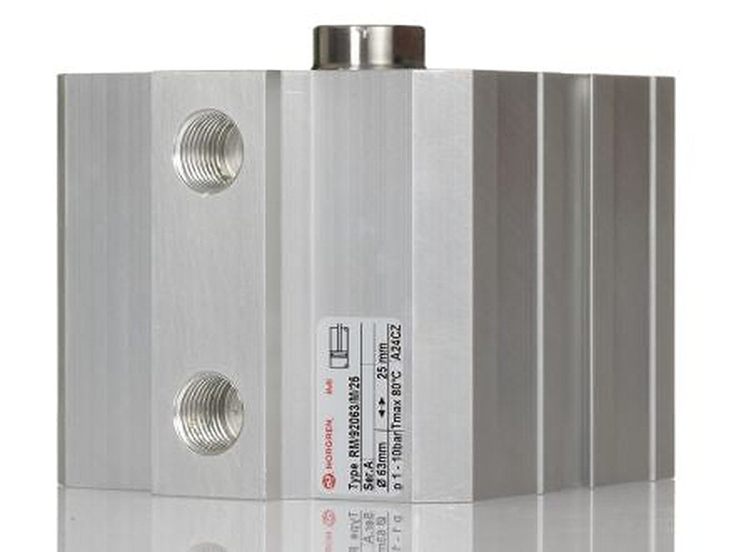 Norgren Pneumatic Compact Cylinder - 63 mm Bore, 25 mm RM/92000/M Series, Double Acting Acting