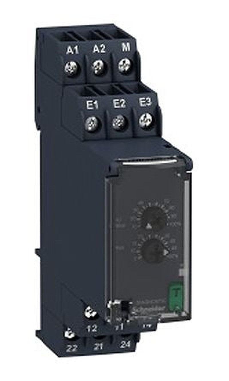 Schneider Electric Monitoring Relay, 1 Phase, DPDT, DIN Rail, 24V ac, 240 V ac