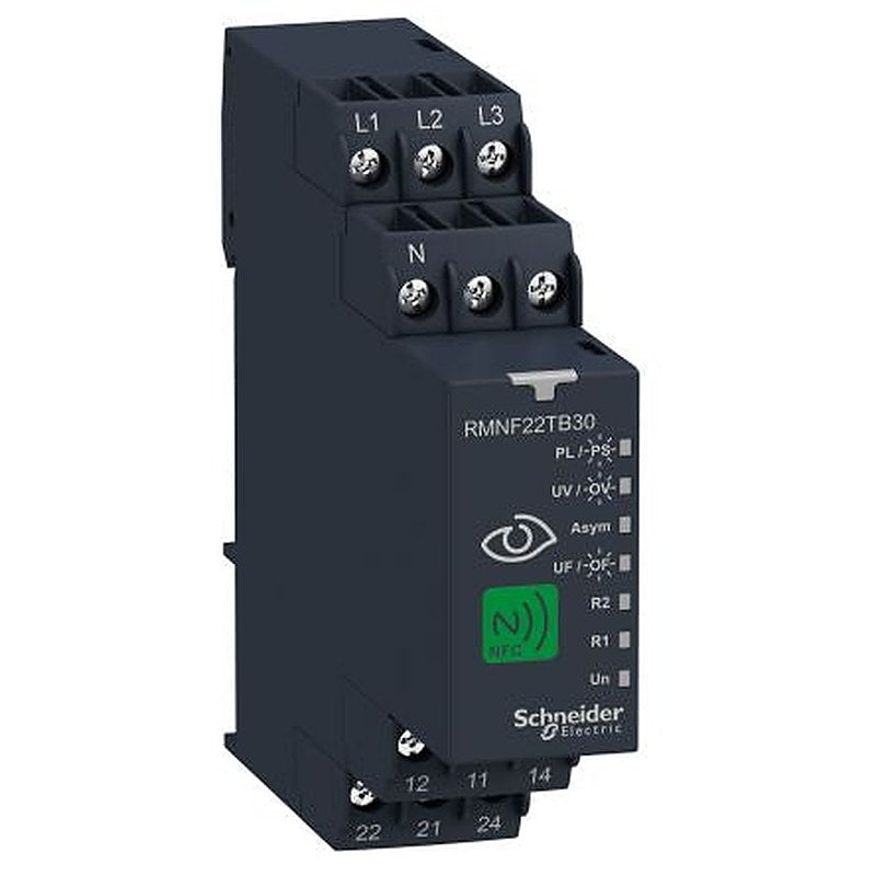 Schneider Electric Monitoring Relay, 3 Phase, 0 V ac Monitor Range, DPDT, DIN Rail, 0V ac