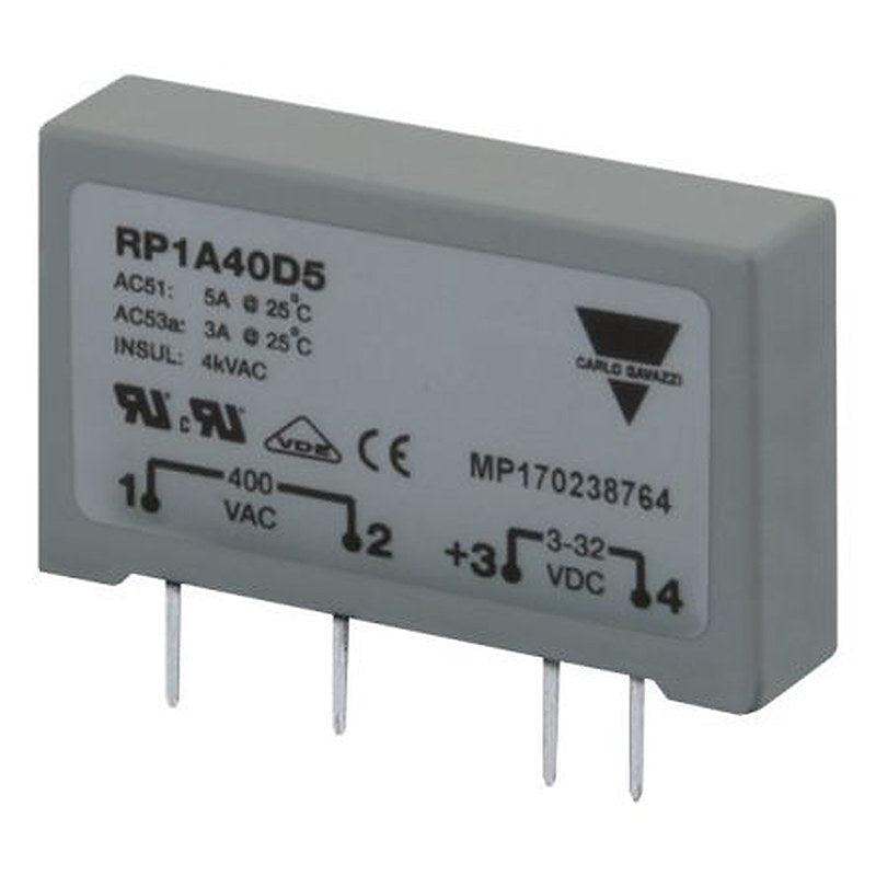 Carlo Gavazzi RP1 Series Solid State Relay, PCB Mount, 400 V ac Load, 32V dc Control