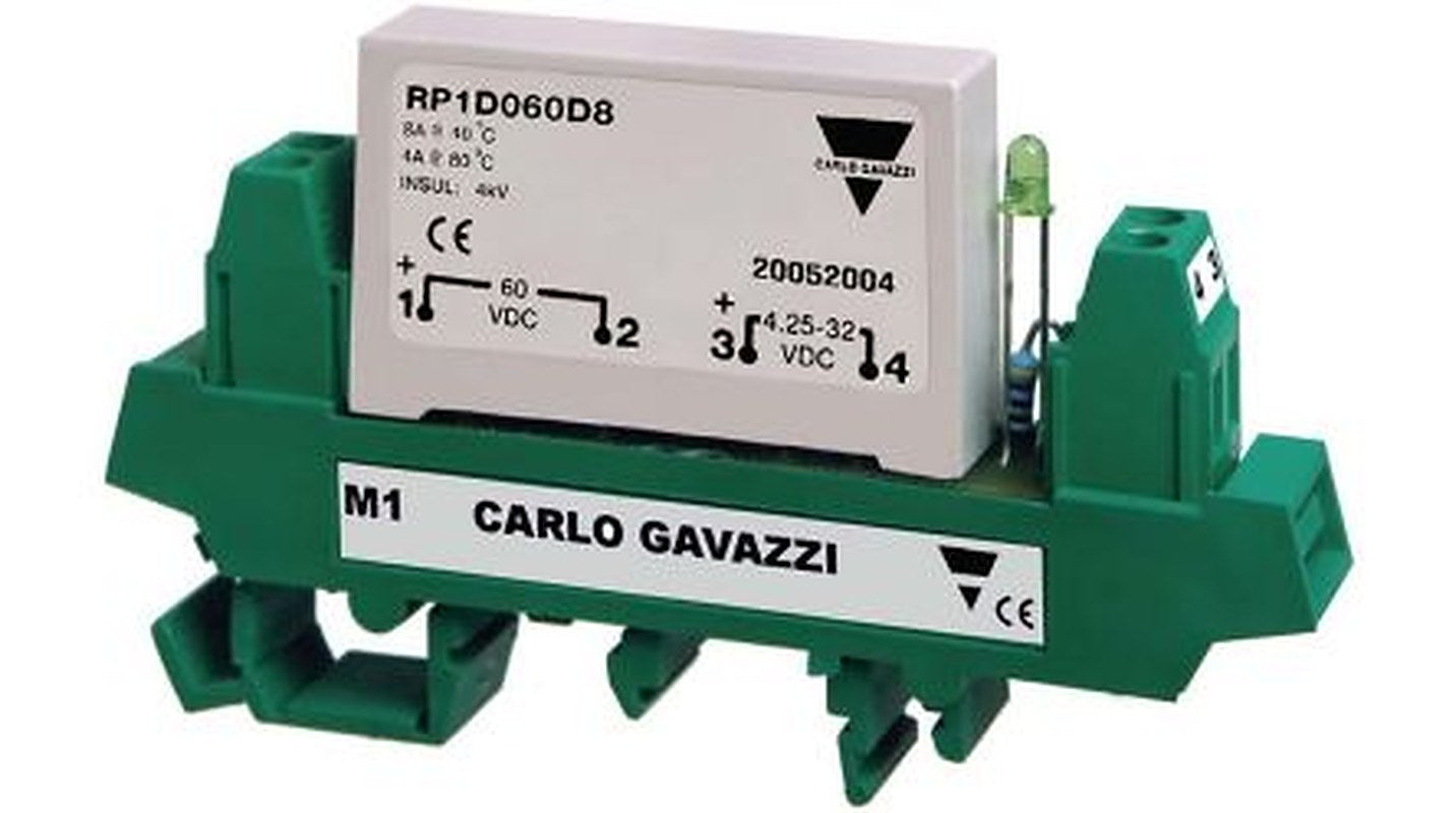 Carlo Gavazzi RM1D Series Solid State Relay, 4 A Load, DIN Rail Mount, 60 V dc Load, 32V Control