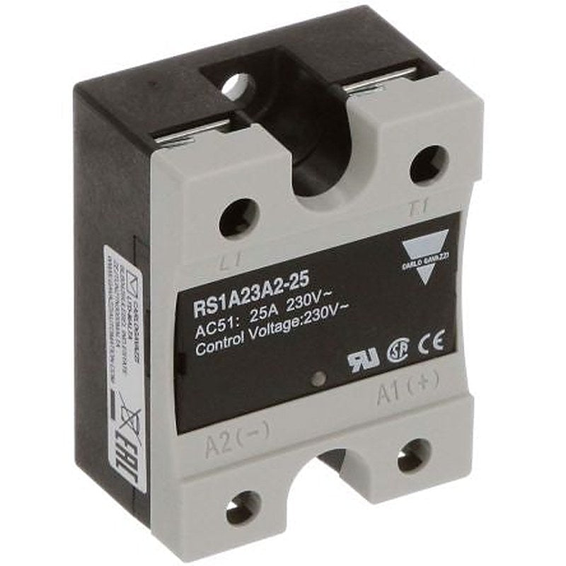 Carlo Gavazzi Solid State Relay, 25 A Load, Panel Mount, 265 V ac Load, 230V ac Control