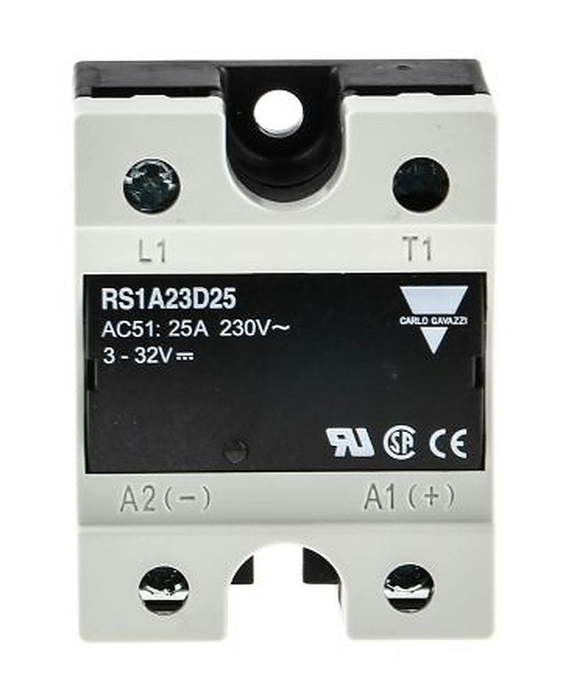 Carlo Gavazzi RS1A Series Solid State Relay, 25 A Load, Panel Mount, 265 V ac Load, 32V dc Control