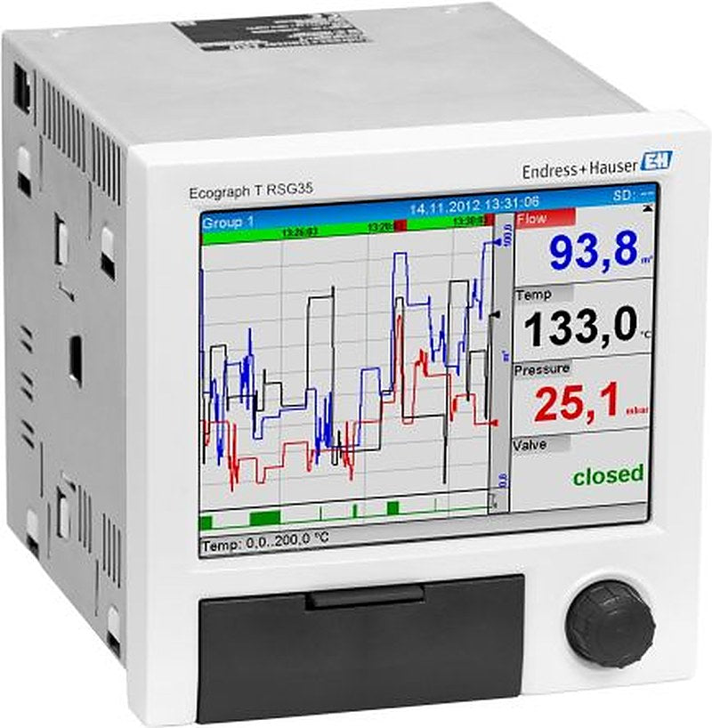 Endress+Hauser RSG35-B1A 6-Channel Graphical Chart Recorder Current, Frequency Input, Pulse Input, RTD, Thermocouple,