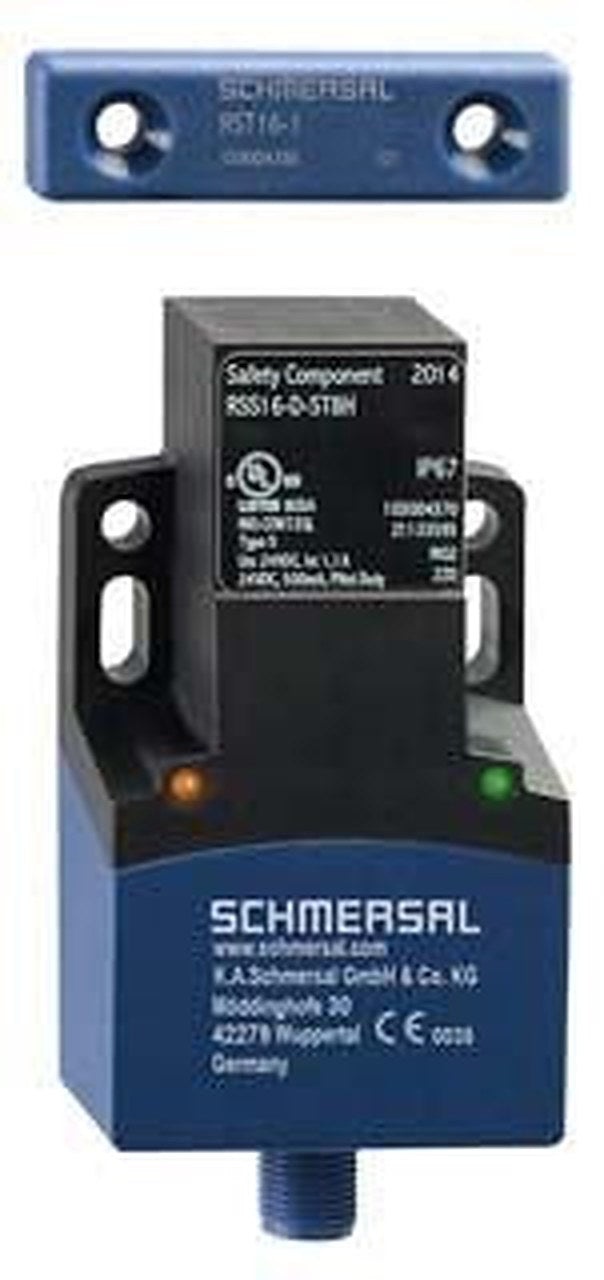 Schmersal RSS 16 Series RFID Non-Contact Safety Switch, Fibreglass Reinforced Thermoplastic Housing, 26.4V dc, 2, M12