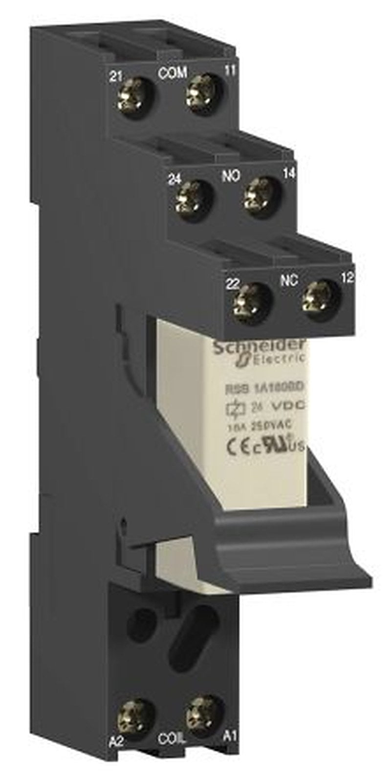 Schneider Electric Harmony Relay RSB 8 Way 250V ac DIN Rail Relay Socket, for use with Relais Series RSZ