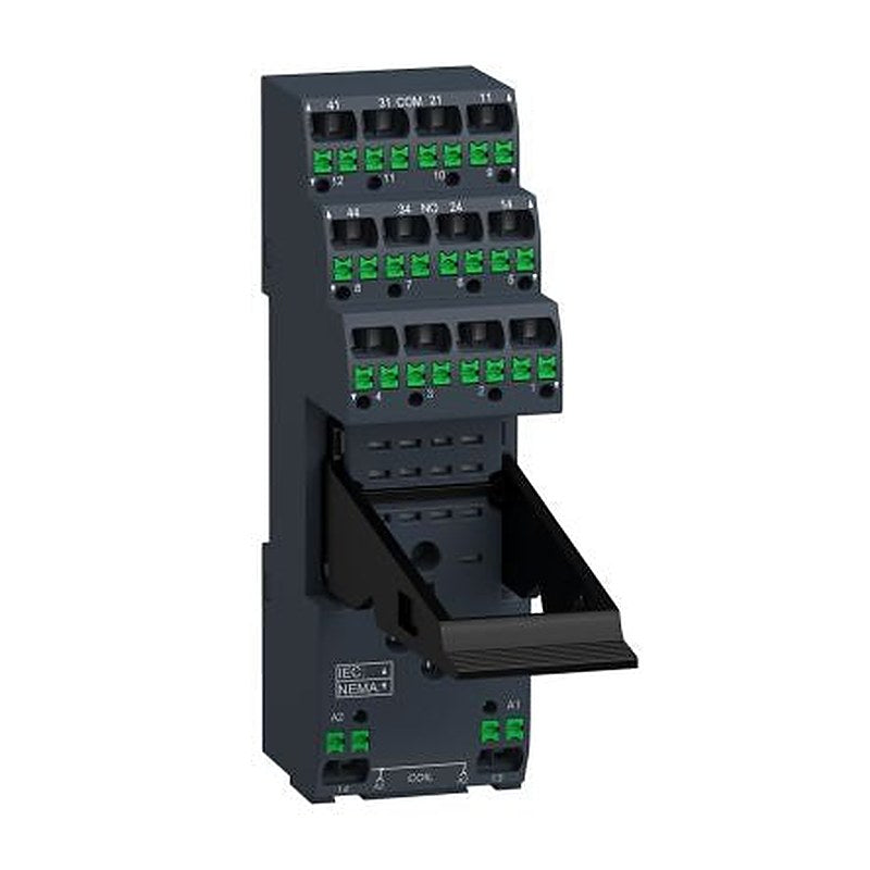 Schneider Electric Harmony Relay RXM 4 Way 250V DIN Rail Relay Socket, for use with Relay