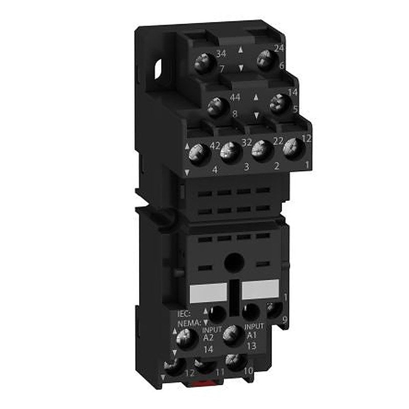 Schneider Electric Harmony Relay RXM 14 Way 250V DIN Rail Relay Socket, for use with RXZ Series Relay Sockets