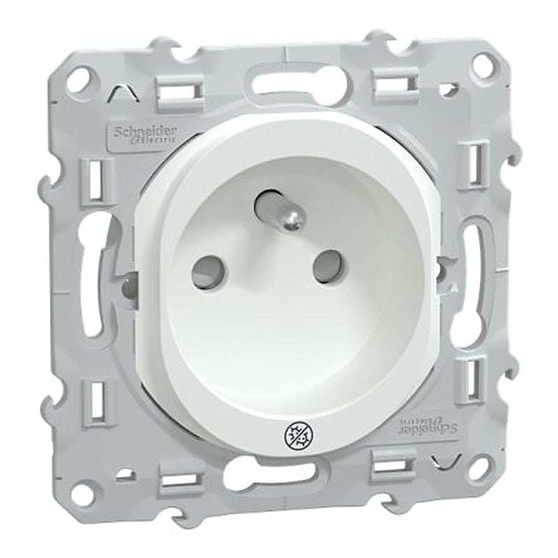 Schneider Electric Ovalis White Plug Socket, 16A Indoor