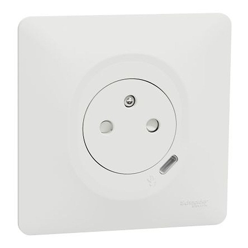 Schneider Electric White, 1 Gang, Ovalis