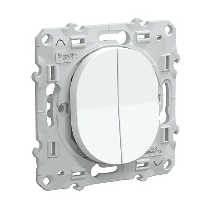 Schneider Electric White, 2 Way, 1 Gang, Ovalis