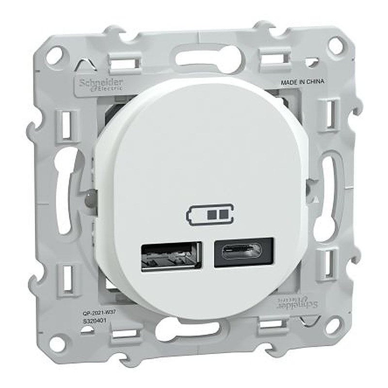 Schneider Electric White, 1 Gang, Ovalis