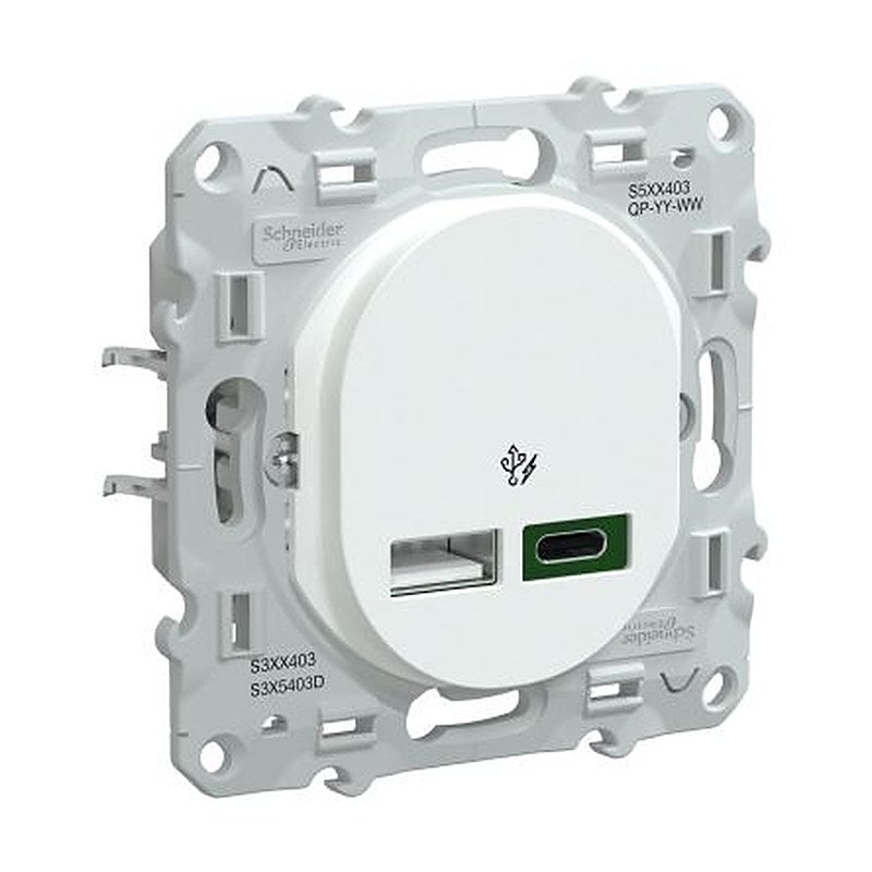 Schneider Electric White, 1 Gang, Ovalis