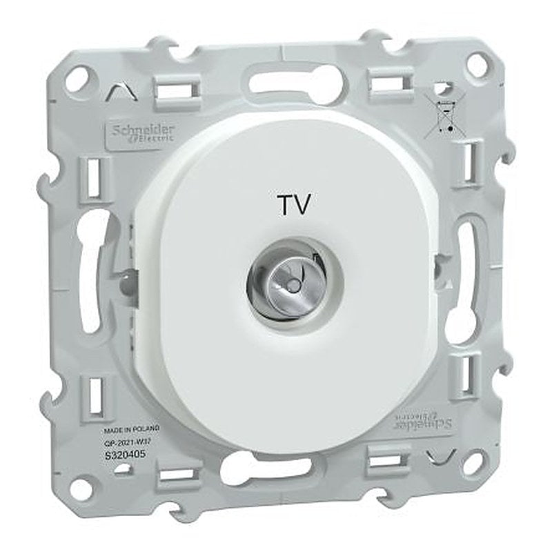 Schneider Electric IEC Plug White Male Socket, Flush