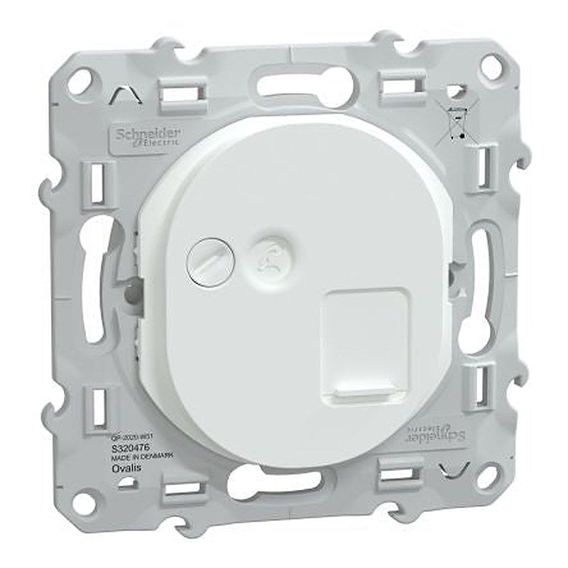 Schneider Electric Ovalis Series RJ45 Socket Female, Flush, Cat6 Shielded Circular 1 Port 1 Way
