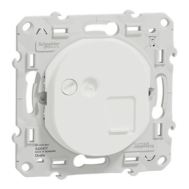 Schneider Electric Ovalis C Series RJ45 Socket Female, Flush, Cat6a STP Shield Straight 1 Port 8 Way