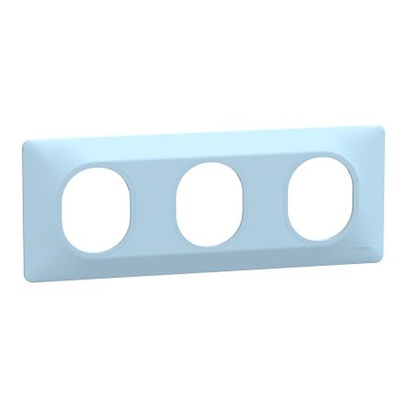 Schneider Electric Blue 3 Gang Plastic Cover Plate