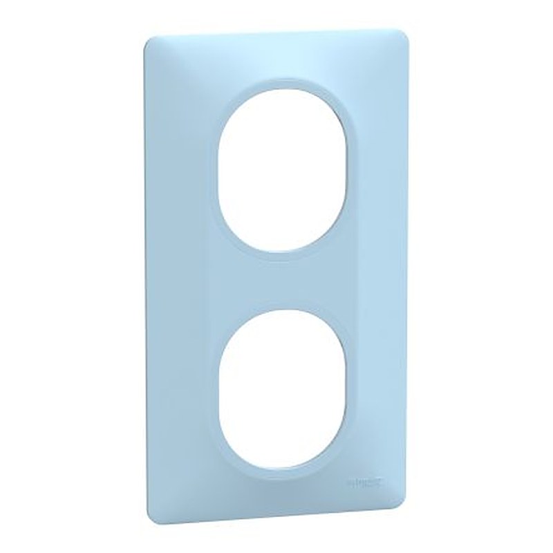 Schneider Electric Blue 2 Gang Light Switch Cover
