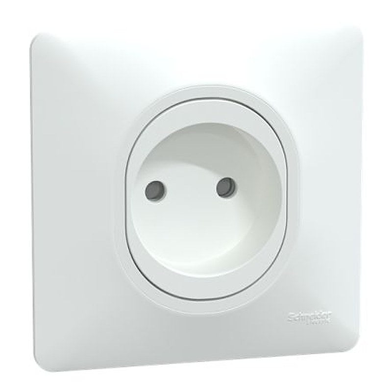 Schneider Electric Ovalis White Plug Socket, 16A