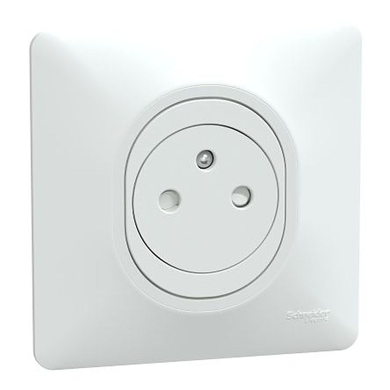 Schneider Electric White, 1 Gang, Ovalis