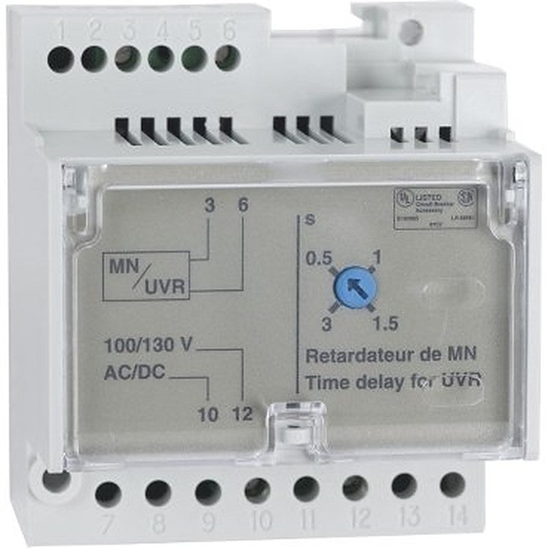 Circuit breaker accessory, PowerPacT M/P/R, time delay module, 200V to 250V AC/DC, nonadjustable (Circuit breaker accessory PowerPacT M/P/R) is a Schneider Electric product. Designed for reliable performance and long service life. Available across Iraq — contact us for pricing and delivery options.