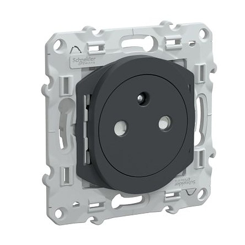 Schneider Electric, Ovalis IP21D Anthracite Light Switch, 2P+PE, Rated At 16A, 250V