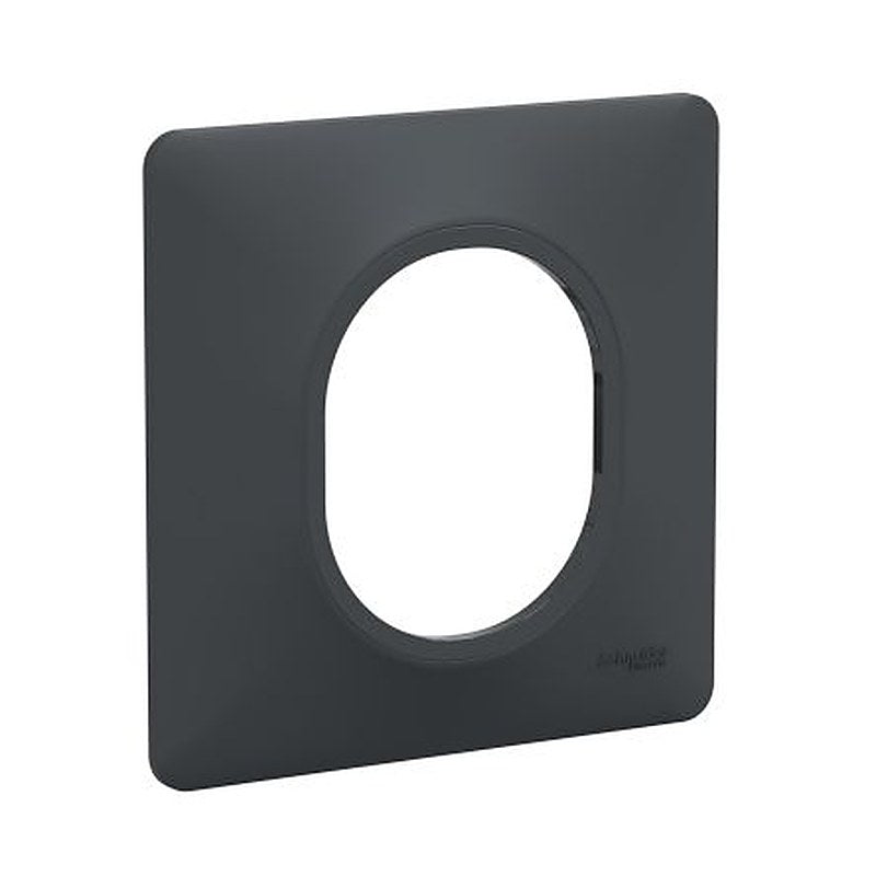 Schneider Electric Anthracite, 1 Gang, Ovalis