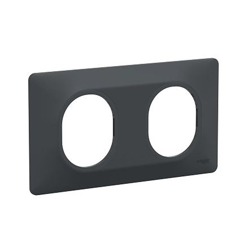 Schneider Electric Anthracite, 2 Gang, Ovalis