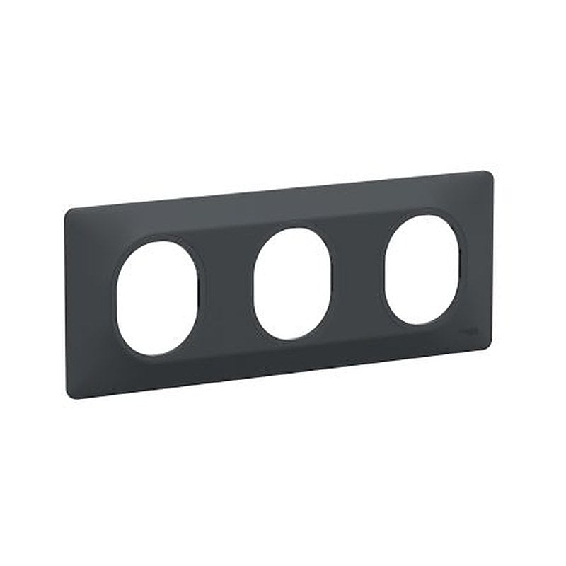 Schneider Electric Anthracite, 3 Gang, Ovalis