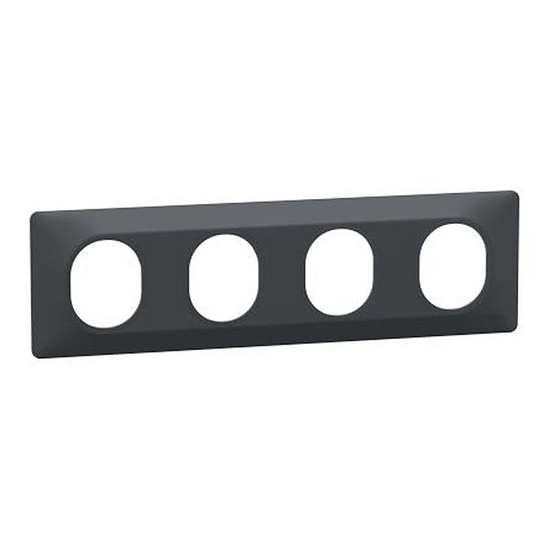 Schneider Electric Anthracite, 4 Gang, Ovalis