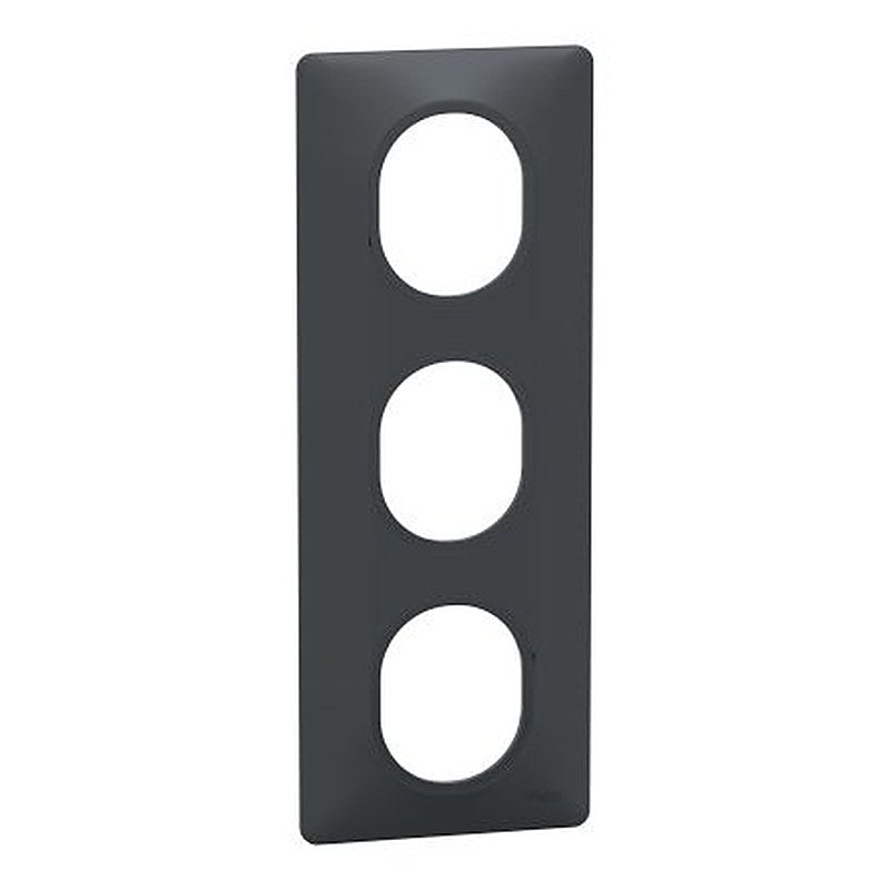 Schneider Electric Anthracite, 3 Gang, Ovalis