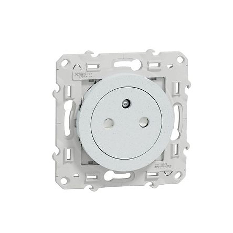 Schneider Electric, Odace 2011 IP21D White Light Switch, 2P+PE, Rated At 16A, 250V