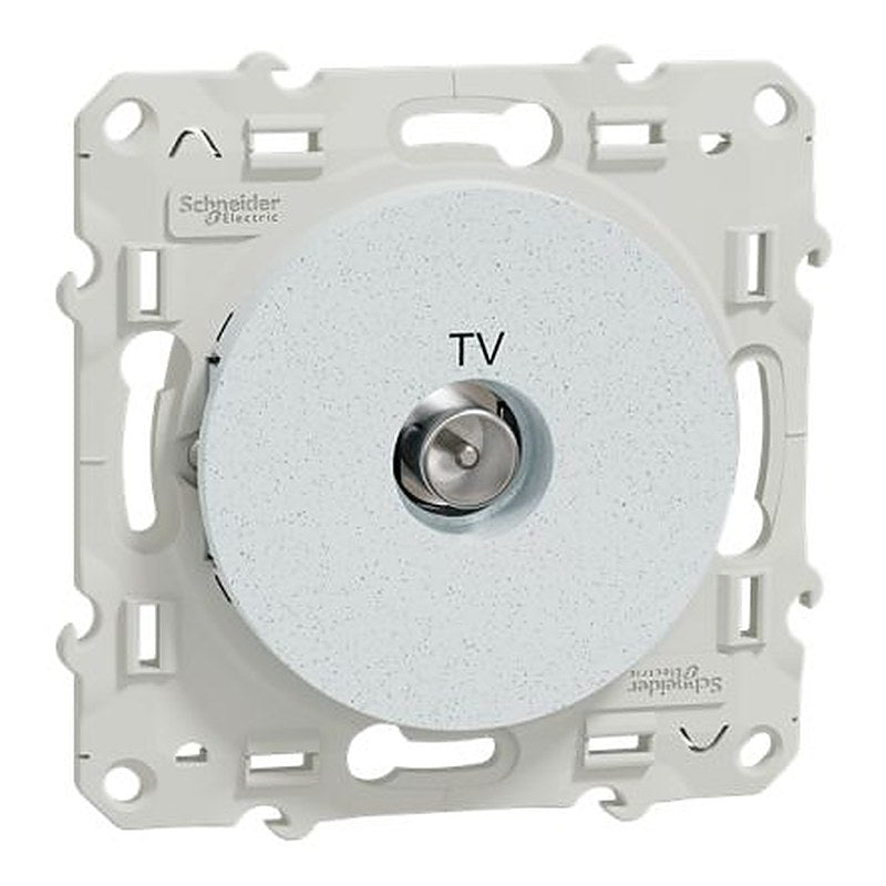 Schneider Electric Male IEC 9.52 mm White Male 1 Outlet Socket, Flush