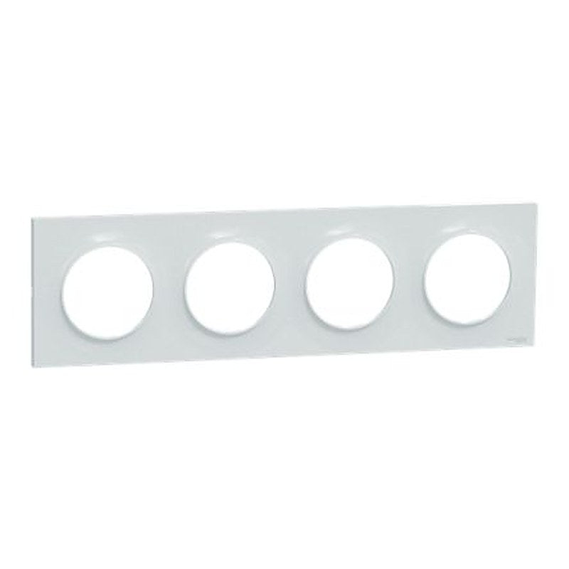 Schneider Electric White 4 Gang Cover Plate