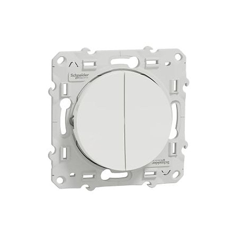 Schneider Electric Odace 2011 Series Push Button Switch, Spring Return, Panel, 22 mm Cutout, White LED, IP21D 250 V ac