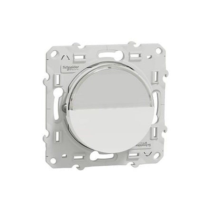 Schneider Electric Odace 2011 Series Push Button Switch, Spring Return, Panel, 22 mm Cutout, White LED, IP21D 250 V ac