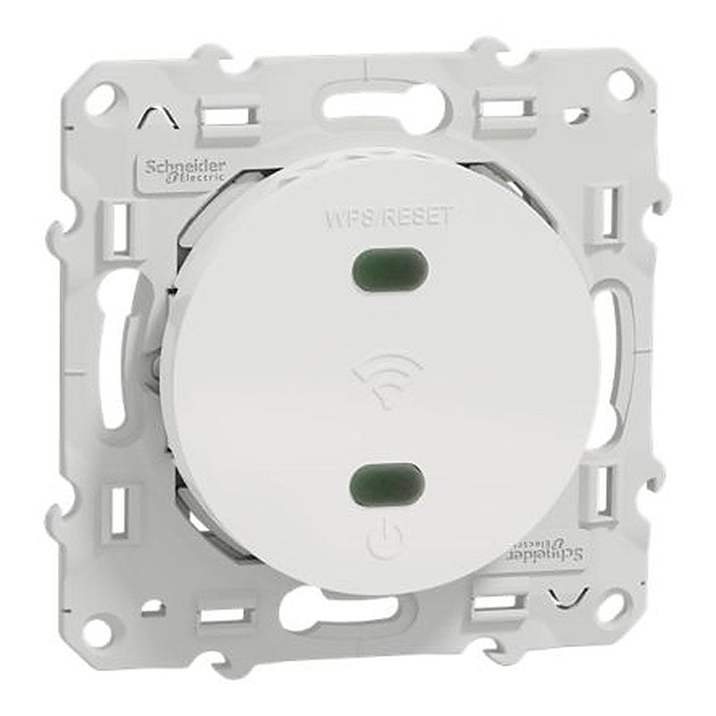 Schneider Electric Screw White 2 Outlet Wall Plate Module, Flush