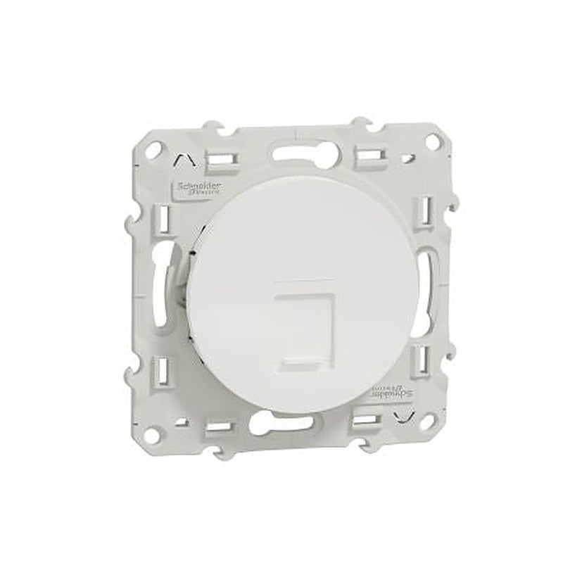 Schneider Electric Odace Series RJ45 Socket Female, Flush, Cat5 Unshielded Circular 1 Port 1 Way