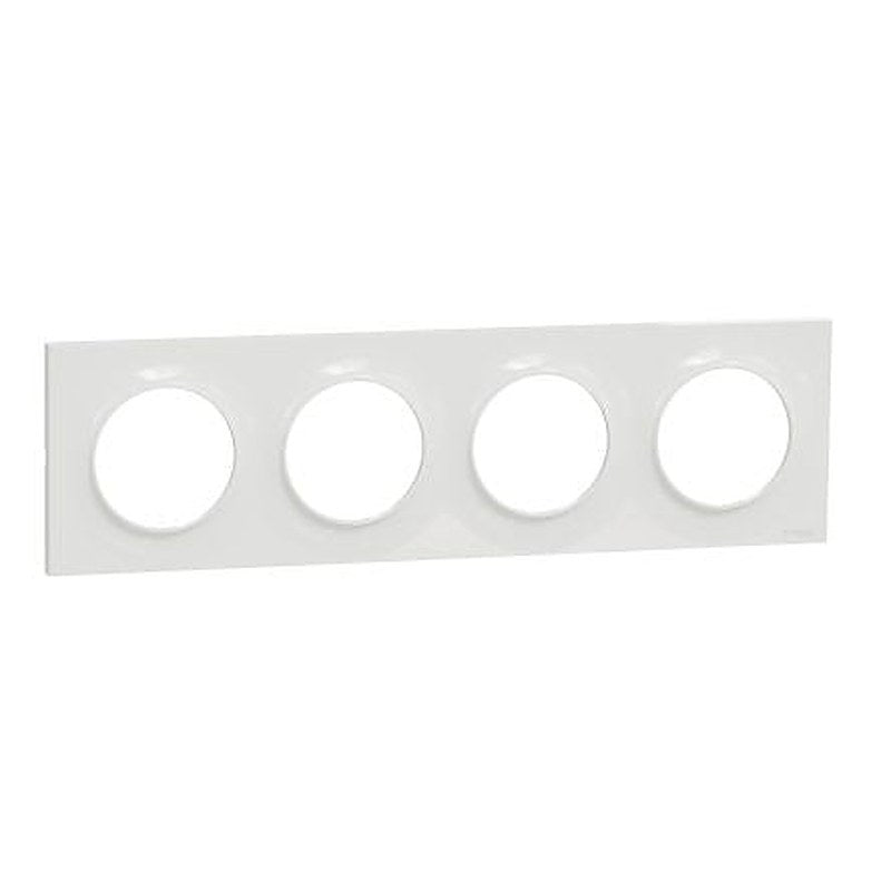 Schneider Electric White 4 Gang Cover