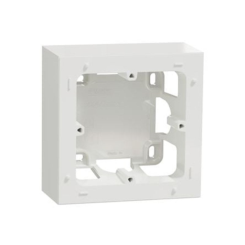 Schneider Electric Odace White Gloss Thermoplastic Junction Box, Surface Mount, 1 Gangs 85 mm 213mm 40 mm