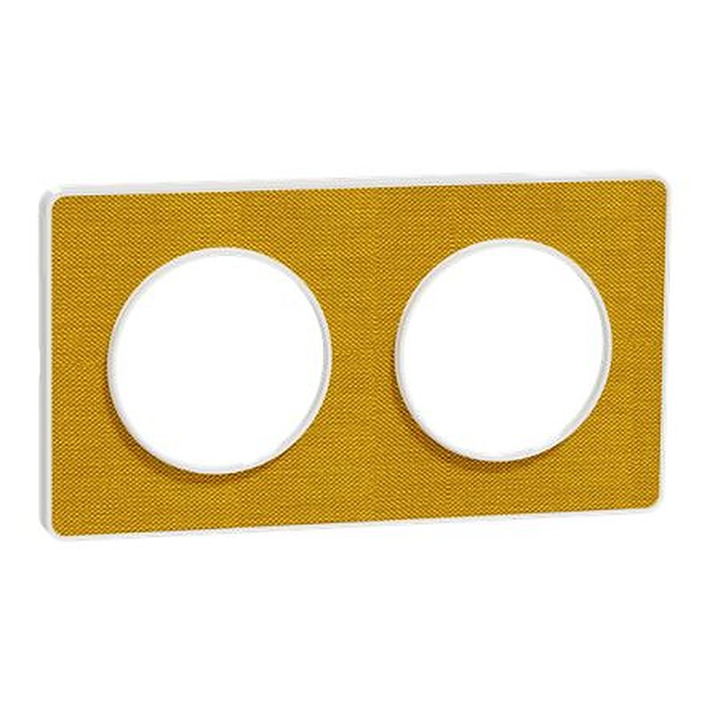 Schneider Electric Yellow 2 Gang Cover Plate