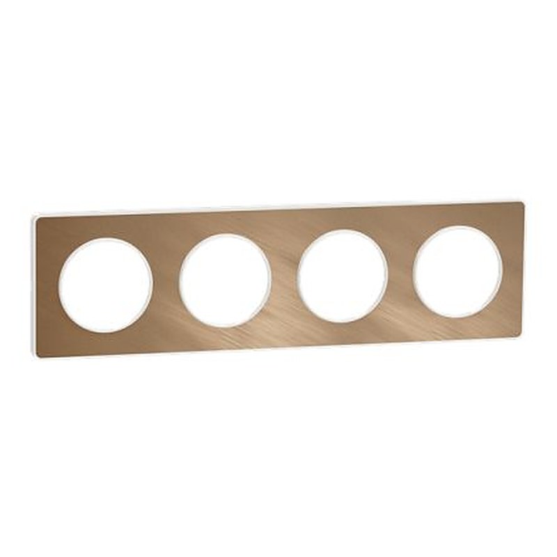 Schneider Electric Bronze 4 Gang Cover Plate