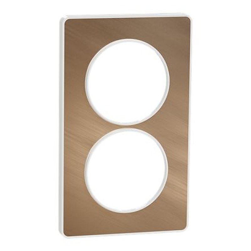 Schneider Electric Bronze 2 Gang Cover Plate